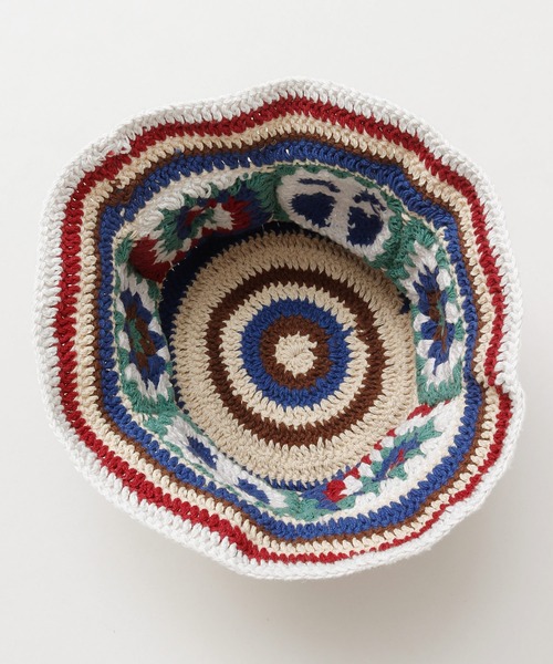 チャイハネ(チャイハネ)の「【チャイハネ】ピシロクロッシェハット(ハット・レディース・ブルー・FREE)」の3枚目の写真