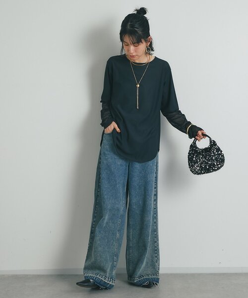 un dix cors(アンディコール)の「オーバーダイバギーパンツ(デニムパンツ・レディース・サックスブルー/ブルー・FREE)」の22枚目の写真