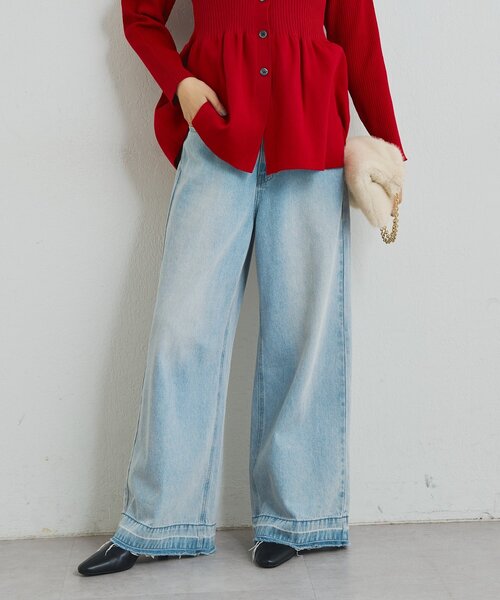 un dix cors(アンディコール)の「オーバーダイバギーパンツ(デニムパンツ・レディース・サックスブルー/ブルー・FREE)」の9枚目の写真