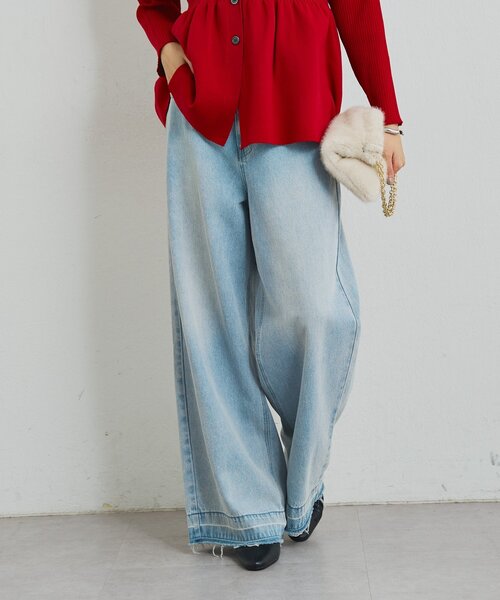 un dix cors(アンディコール)の「オーバーダイバギーパンツ(デニムパンツ・レディース・サックスブルー/ブルー・FREE)」の10枚目の写真