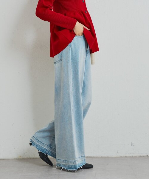 un dix cors(アンディコール)の「オーバーダイバギーパンツ(デニムパンツ・レディース・サックスブルー/ブルー・FREE)」の11枚目の写真