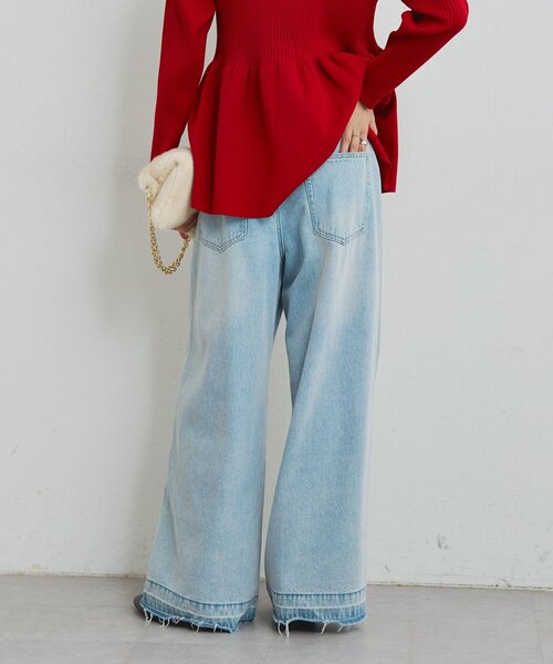 un dix cors(アンディコール)の「オーバーダイバギーパンツ(デニムパンツ・レディース・サックスブルー/ブルー・FREE)」の13枚目の写真