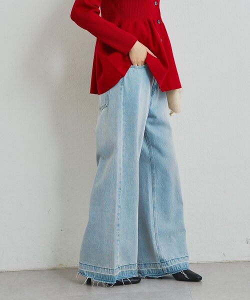 un dix cors(アンディコール)の「オーバーダイバギーパンツ(デニムパンツ・レディース・サックスブルー/ブルー・FREE)」の14枚目の写真