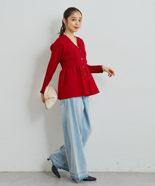 un dix cors(アンディコール)の「オーバーダイバギーパンツ(デニムパンツ・レディース・サックスブルー/ブルー・FREE)」の6枚目の写真