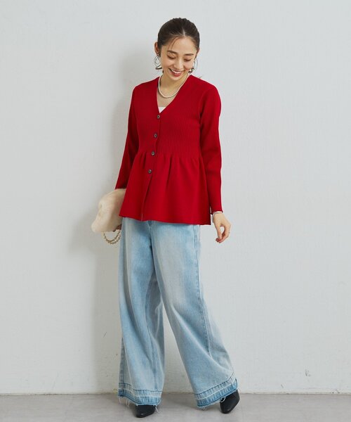 un dix cors(アンディコール)の「オーバーダイバギーパンツ(デニムパンツ・レディース・サックスブルー/ブルー・FREE)」の8枚目の写真