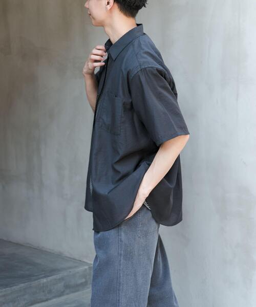 FORK&SPOON(フォークアンドスプーン)の「FORK&SPOON Nylon Wool シャツ(シャツ/ブラウス・メンズ・ベージュ系その他/ブラック・4/5)」の6枚目の写真