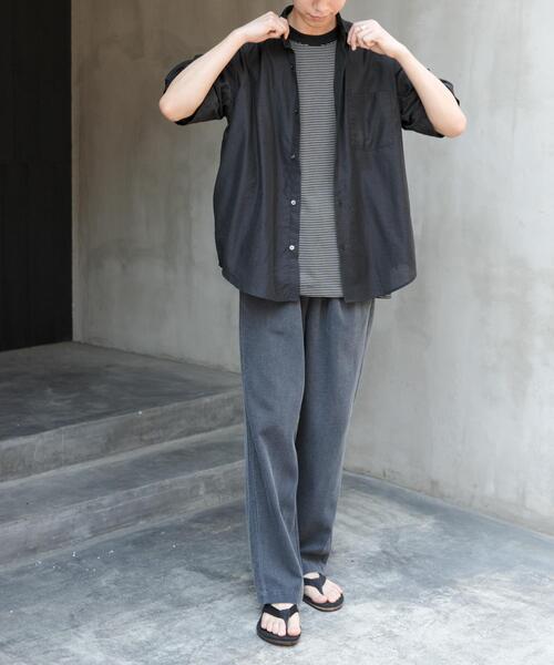 FORK&SPOON(フォークアンドスプーン)の「FORK&SPOON Nylon Wool シャツ(シャツ/ブラウス・メンズ・ベージュ系その他/ブラック・4/5)」の7枚目の写真