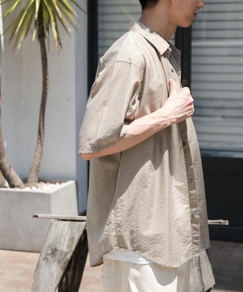 FORK&SPOON(フォークアンドスプーン)の「FORK&SPOON Nylon Wool シャツ(シャツ/ブラウス・メンズ・ベージュ系その他/ブラック・4/5)」の10枚目の写真