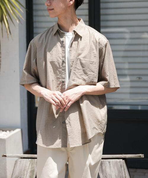 FORK&SPOON(フォークアンドスプーン)の「FORK&SPOON Nylon Wool シャツ(シャツ/ブラウス・メンズ・ベージュ系その他/ブラック・4/5)」の15枚目の写真