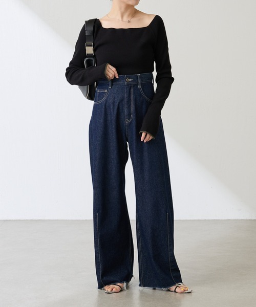 PAPILLONNER（パピヨネ）の「レザーテープショルダー（ショルダーバッグ・レディース・ブラック/ブラウン・FREE）」の7枚目の写真