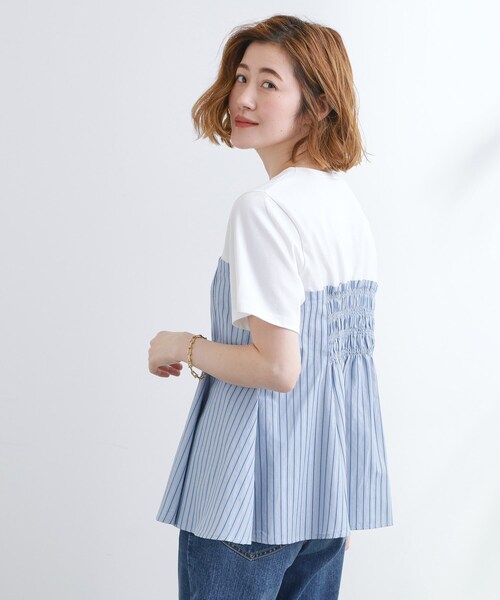 grove(グローブ)の「贅沢フレアーが高見え ドッキングビスチェT(Tシャツ/カットソー・レディース・ブルー系7/ネイビー/ブラック・01/02/03/04/05)」の5枚目の写真