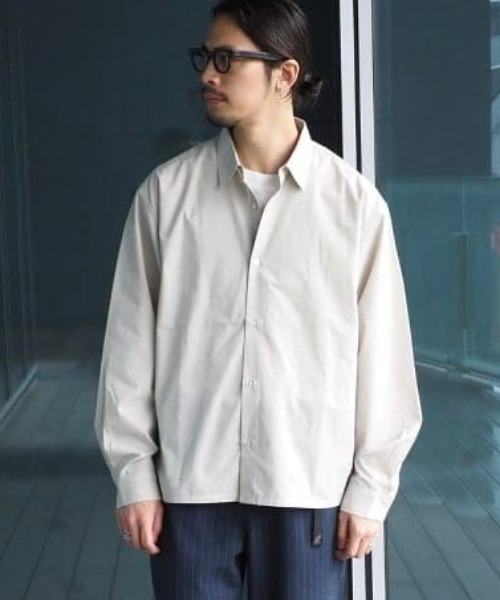 B:MING by BEAMS(ビーミングバイビームス)の「ポリエステル コットン ショート シャツ(シャツ/ブラウス・メンズ・ホワイト系その他5/その他・S/M/L/XL)」の1枚目の写真