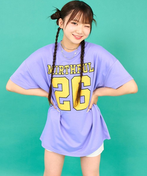 ANAP GｉRL（アナップガール）の「ANAPR+SナンバリングオーバーTシャツ【ユニセックス】（Tシャツ/カットソー・キッズ・パープル/ホワイト/カーキ・M/S/XS）」の3枚目の写真