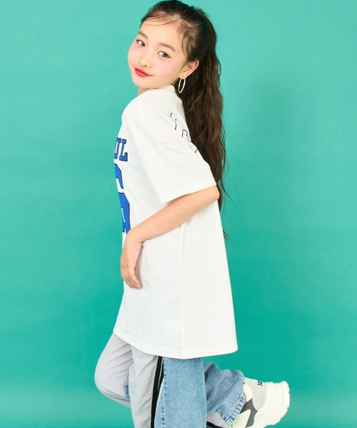 ANAP GｉRL（アナップガール）の「ANAPR+SナンバリングオーバーTシャツ【ユニセックス】（Tシャツ/カットソー・キッズ・パープル/ホワイト/カーキ・M/S/XS）」の5枚目の写真