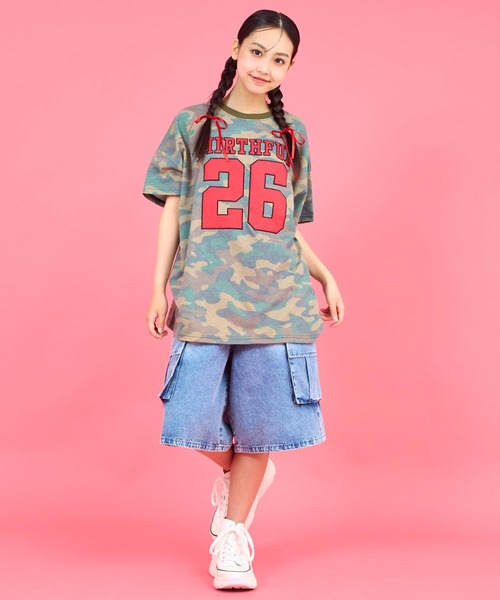 ANAP GｉRL（アナップガール）の「ANAPR+SナンバリングオーバーTシャツ【ユニセックス】（Tシャツ/カットソー・キッズ・パープル/ホワイト/カーキ・M/S/XS）」の11枚目の写真