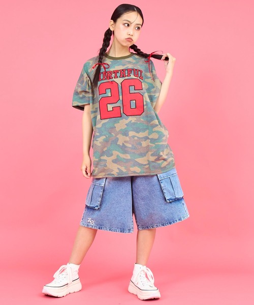 ANAP GｉRL（アナップガール）の「ANAPR+SナンバリングオーバーTシャツ【ユニセックス】（Tシャツ/カットソー・キッズ・パープル/ホワイト/カーキ・M/S/XS）」の12枚目の写真