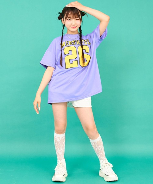 ANAP GｉRL（アナップガール）の「ANAPR+SナンバリングオーバーTシャツ【ユニセックス】（Tシャツ/カットソー・キッズ・パープル/ホワイト/カーキ・M/S/XS）」の15枚目の写真