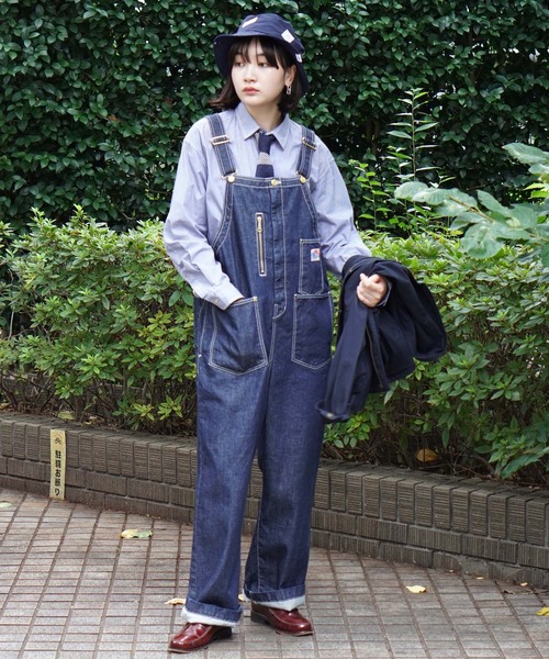 BROOKLYN OVERALL(ブルックリンオーバーオール)の「オーバーオール(サロペット/オーバーオール・レディース・キナリ/ネイビー・FREE)」の21枚目の写真