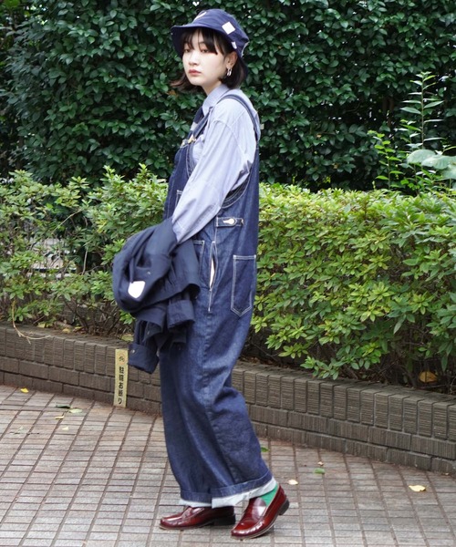 BROOKLYN OVERALL(ブルックリンオーバーオール)の「オーバーオール(サロペット/オーバーオール・レディース・キナリ/ネイビー・FREE)」の22枚目の写真