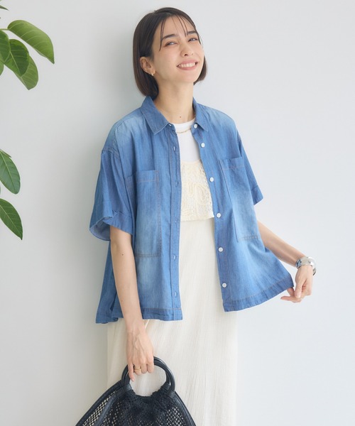 KATHARINE ROSS（キャサリンロス）の「【KATHARINE ROSS】ソアーデニムシャツ（シャツ/ブラウス・レディース・ブルー/ライトブルー・MEDIUM）」の8枚目の写真