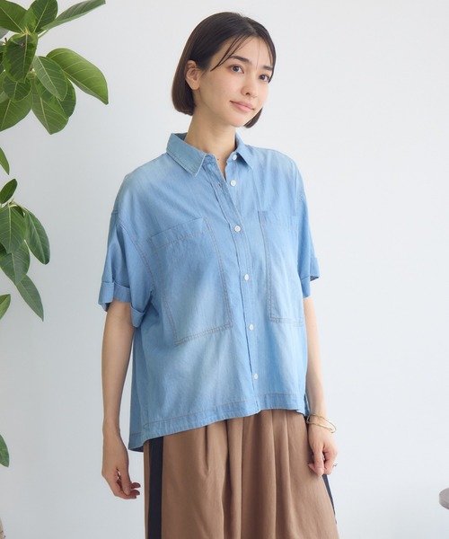 KATHARINE ROSS（キャサリンロス）の「【KATHARINE ROSS】ソアーデニムシャツ（シャツ/ブラウス・レディース・ブルー/ライトブルー・MEDIUM）」の16枚目の写真