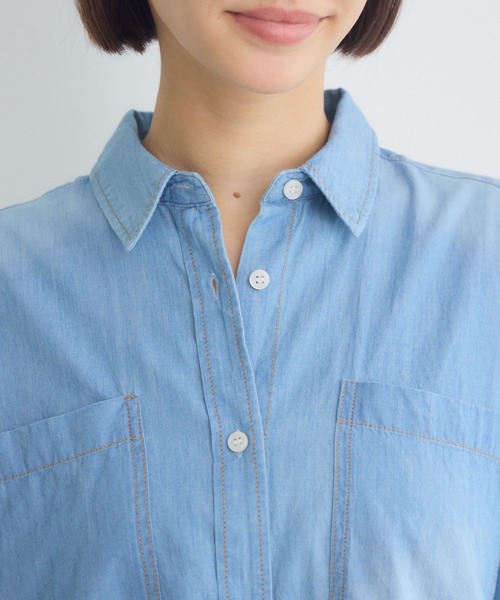 KATHARINE ROSS（キャサリンロス）の「【KATHARINE ROSS】ソアーデニムシャツ（シャツ/ブラウス・レディース・ブルー/ライトブルー・MEDIUM）」の22枚目の写真