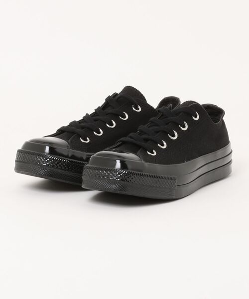 CONVERSE（コンバース）の「【CONVERSE】コンバース ALL STAR SQUARETOE OX（オールスター スクエアトゥ OX）（スニーカー・レディース・ブラック×ブラック/ホワイト/ブラック・6.5/5.5/5/4.5/4）」の3枚目の写真