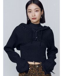 EMODA（エモダ）の「フードペアニット（ニット/セーター）」