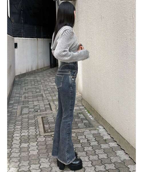 EMODA（エモダ）の「フードペアニット（ニット/セーター・レディース・グレー/カーキ/ブラック/アイボリー・FREE）」の9枚目の写真