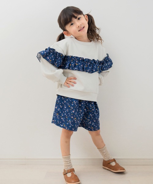 Si・Shu・Non(シシュノン)の「ハナガラキュロット(その他パンツ・キッズ・ブルー/ブラック・130cm/120cm/110cm/100cm/90cm)」の6枚目の写真