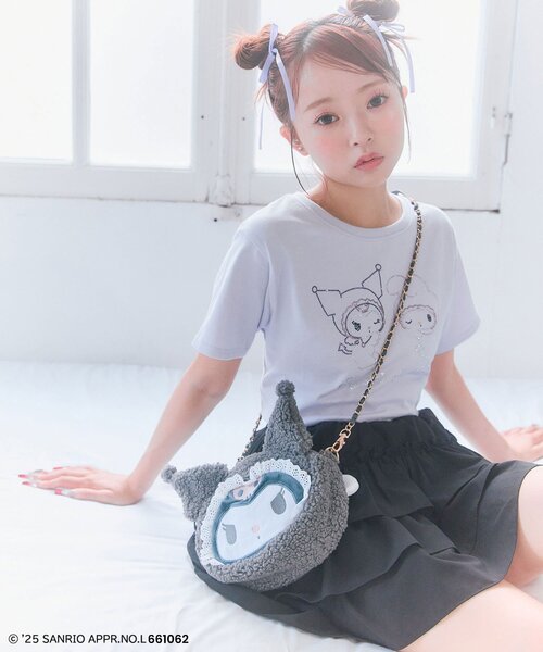 sanrio（サンリオ）の「メロクロフェイスポシェット（ポーチ・レディース・ブラック/ピンク・FREE）」の6枚目の写真