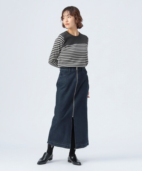 BEAMS HEART（ビームスハート）の「フロントジップ デニム スカート（スカート・レディース・インディゴブルー/ブルー・MEDIUM/SMALL）」の7枚目の写真