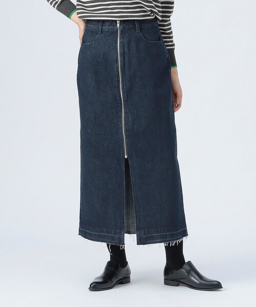 BEAMS HEART（ビームスハート）の「フロントジップ デニム スカート（スカート・レディース・インディゴブルー/ブルー・MEDIUM/SMALL）」の9枚目の写真