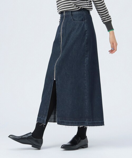 BEAMS HEART（ビームスハート）の「フロントジップ デニム スカート（スカート・レディース・インディゴブルー/ブルー・MEDIUM/SMALL）」の10枚目の写真