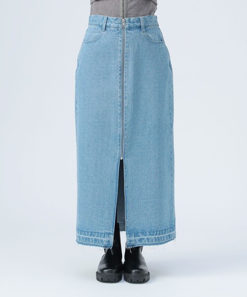 BEAMS HEART（ビームスハート）の「フロントジップ デニム スカート（スカート・レディース・インディゴブルー/ブルー・MEDIUM/SMALL）」の11枚目の写真