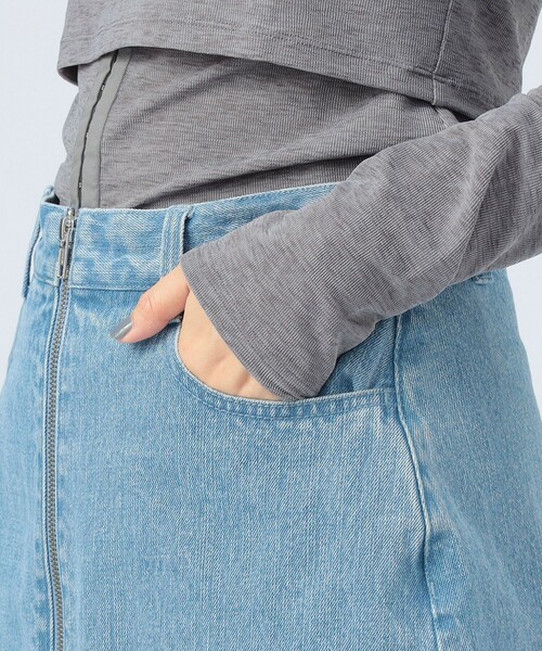 BEAMS HEART（ビームスハート）の「フロントジップ デニム スカート（スカート・レディース・インディゴブルー/ブルー・MEDIUM/SMALL）」の14枚目の写真