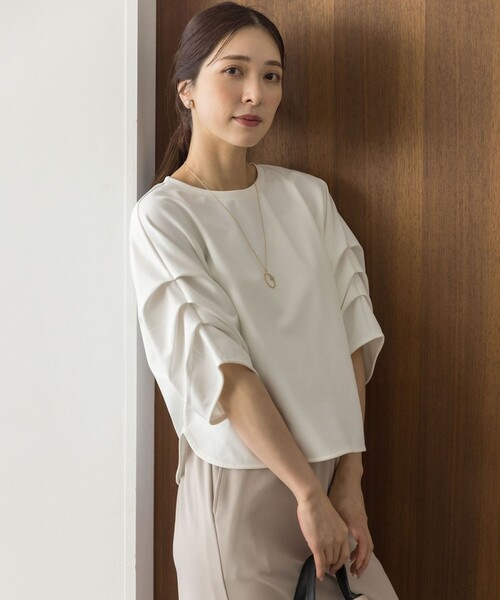 組曲(クミキョク)の「ライトダンボール ドルマンカットソー(Tシャツ/カットソー・レディース・ネイビー系・6/5)」の19枚目の写真
