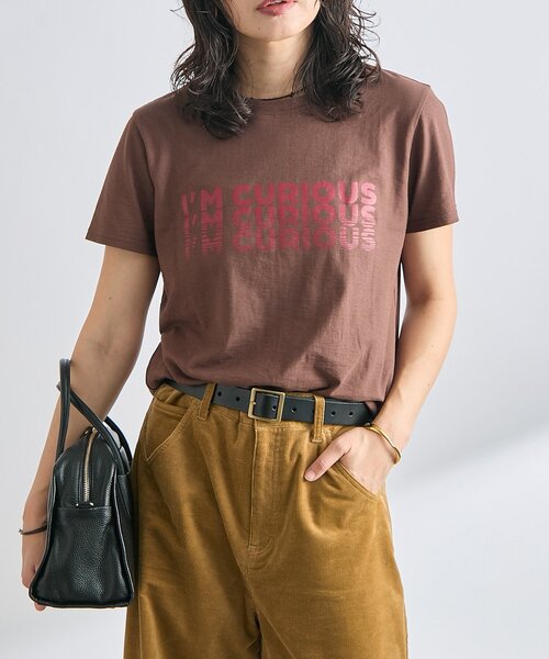 RIVE DROITE(リヴドロワ)の「【接触冷感】CURIOUS Tee(Tシャツ/カットソー・レディース・オフホワイト/ブラウン/ブラック・FREE)」の3枚目の写真