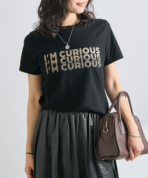 RIVE DROITE(リヴドロワ)の「【接触冷感】CURIOUS Tee(Tシャツ/カットソー・レディース・オフホワイト/ブラウン/ブラック・FREE)」の2枚目の写真