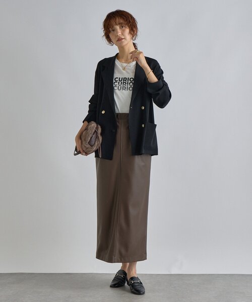 RIVE DROITE(リヴドロワ)の「【接触冷感】CURIOUS Tee(Tシャツ/カットソー・レディース・オフホワイト/ブラウン/ブラック・FREE)」の11枚目の写真