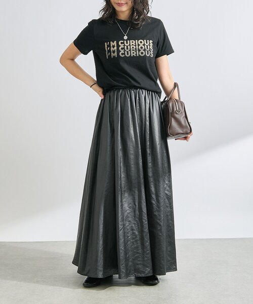 RIVE DROITE(リヴドロワ)の「【接触冷感】CURIOUS Tee(Tシャツ/カットソー・レディース・オフホワイト/ブラウン/ブラック・FREE)」の21枚目の写真