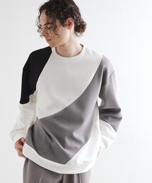 ヘリンボーンカーブスイッチカットソー