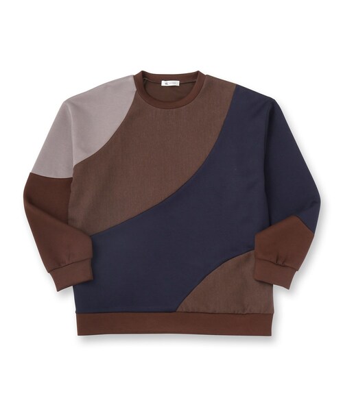 tk.TAKEO KIKUCHI（ティーケータケオキクチ）の「ヘリンボーンカーブスイッチカットソー（スウェット・メンズ・ホワイト/ブラック/ブラウン系その他・02/03）」の5枚目の写真