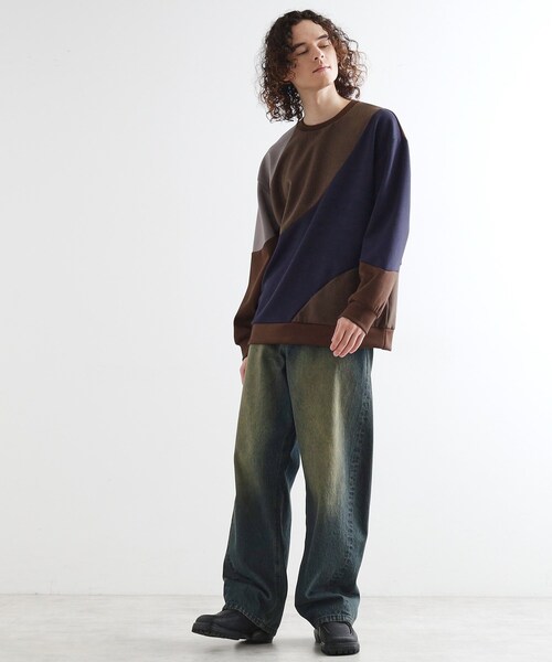 tk.TAKEO KIKUCHI（ティーケータケオキクチ）の「ヘリンボーンカーブスイッチカットソー（スウェット・メンズ・ホワイト/ブラック/ブラウン系その他・02/03）」の15枚目の写真