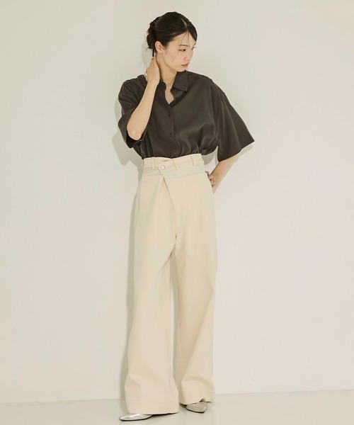 TODAYFUL/トゥデイフル】Silk100％ Harfsleeve Shirts/シルク100