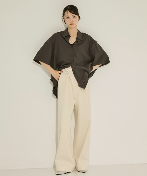 TODAYFUL/トゥデイフル】Silk100％ Harfsleeve Shirts/シルク100