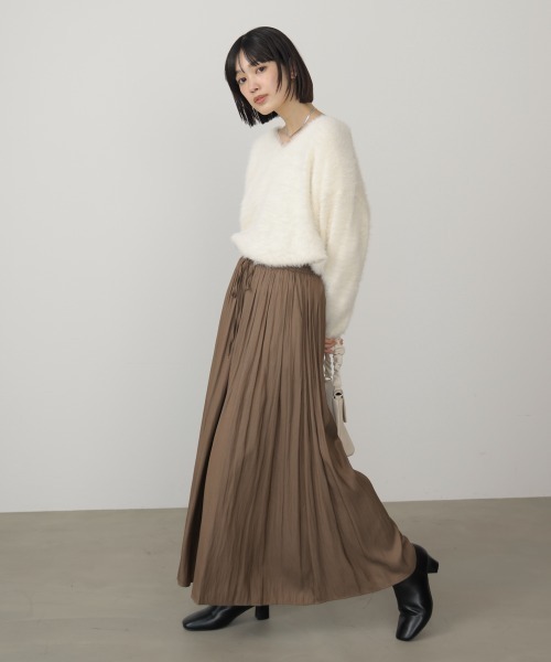 Bou Jeloud(ブージュルード)の「ギャザーウエストワイドパンツ(その他パンツ・レディース・ベージュ/インディゴブルー/ブラック・FREE)」の18枚目の写真