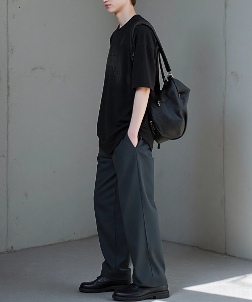 A'GEM9(エージェムナイン)の「A'GEM/9 × .kom 『DG』クラッシュ加工ロゴブラックTシャツ(Tシャツ/カットソー・メンズ・ブラック・M)」の5枚目の写真