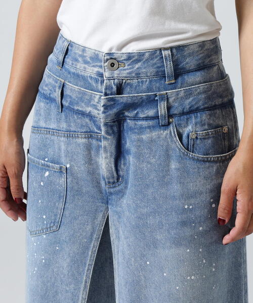 AULA AILA(アウラアイラ)の「AULA AILA/アウラアイラ/LAYERED DENIM PANTS/レイヤードデニムパンツ(デニムパンツ・レディース・ブルー・1/0)」の7枚目の写真