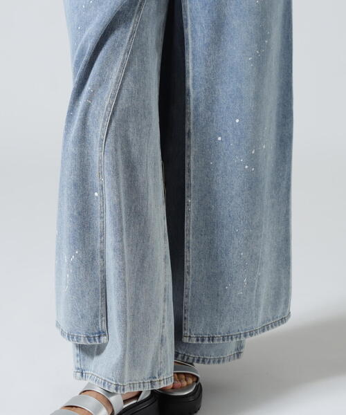 AULA AILA(アウラアイラ)の「AULA AILA/アウラアイラ/LAYERED DENIM PANTS/レイヤードデニムパンツ(デニムパンツ・レディース・ブルー・1/0)」の10枚目の写真